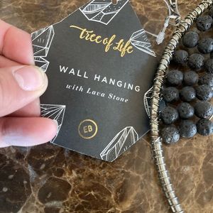 Tree of life wall hanging with lava stone